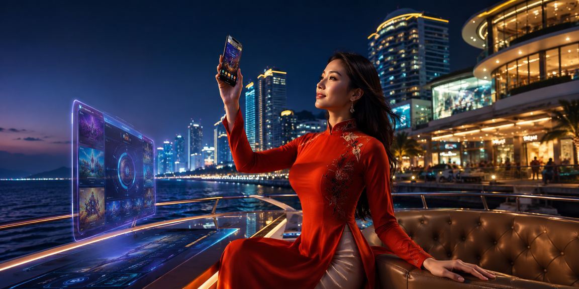Người dùng tại Nha Trang theo dõi kèo esports trong tà áo dài truyền thống